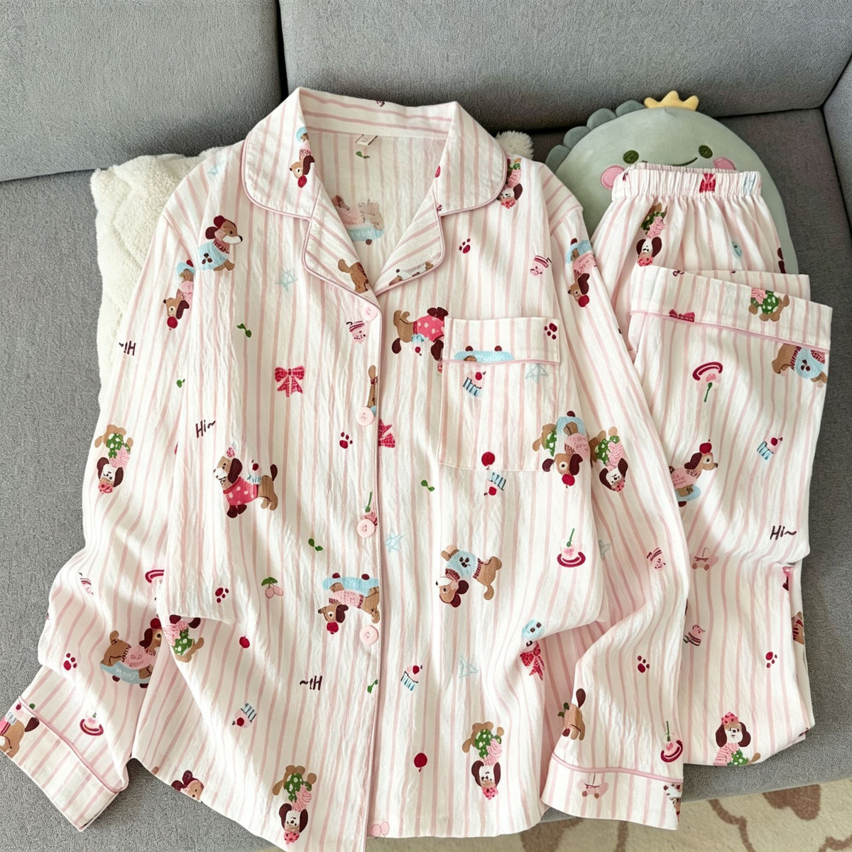 Cloud Cotton C324.6 Size XL | Plus Size Cloud Cotton Pajamas | Christmas Versatile Girly Gift | Plus Size Friendly All-Match Loungewear