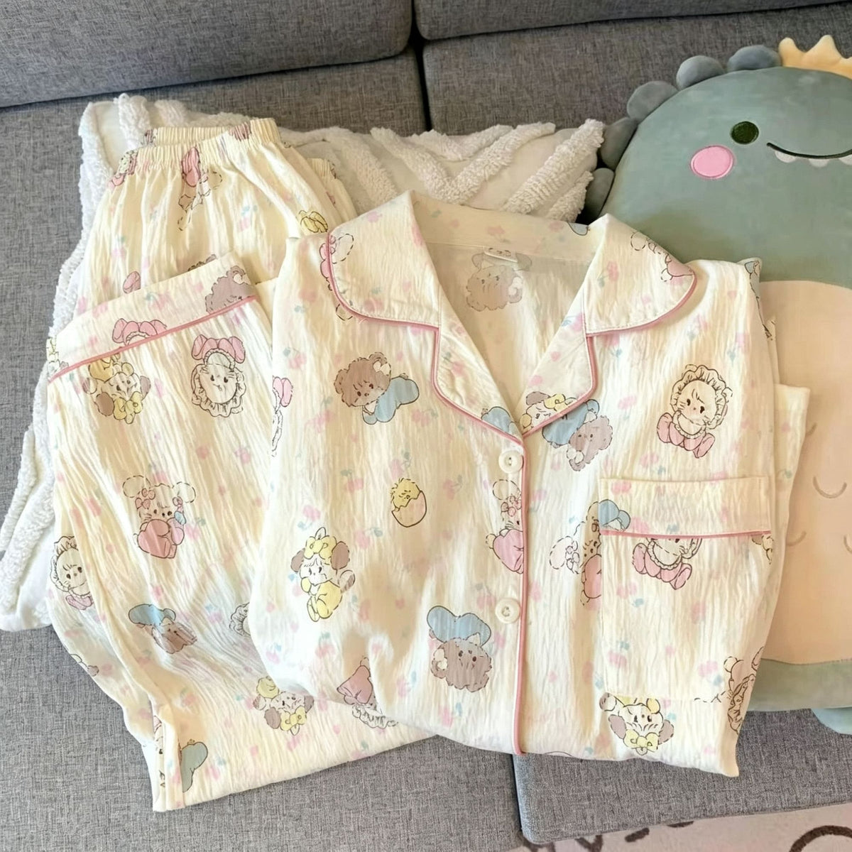 Cloud Cotton C324.81 Size XL | Plus Size Cloud Cotton Pajamas | Christmas Smooth Girly Gift | Plus Size Friendly Smooth Loungewear
