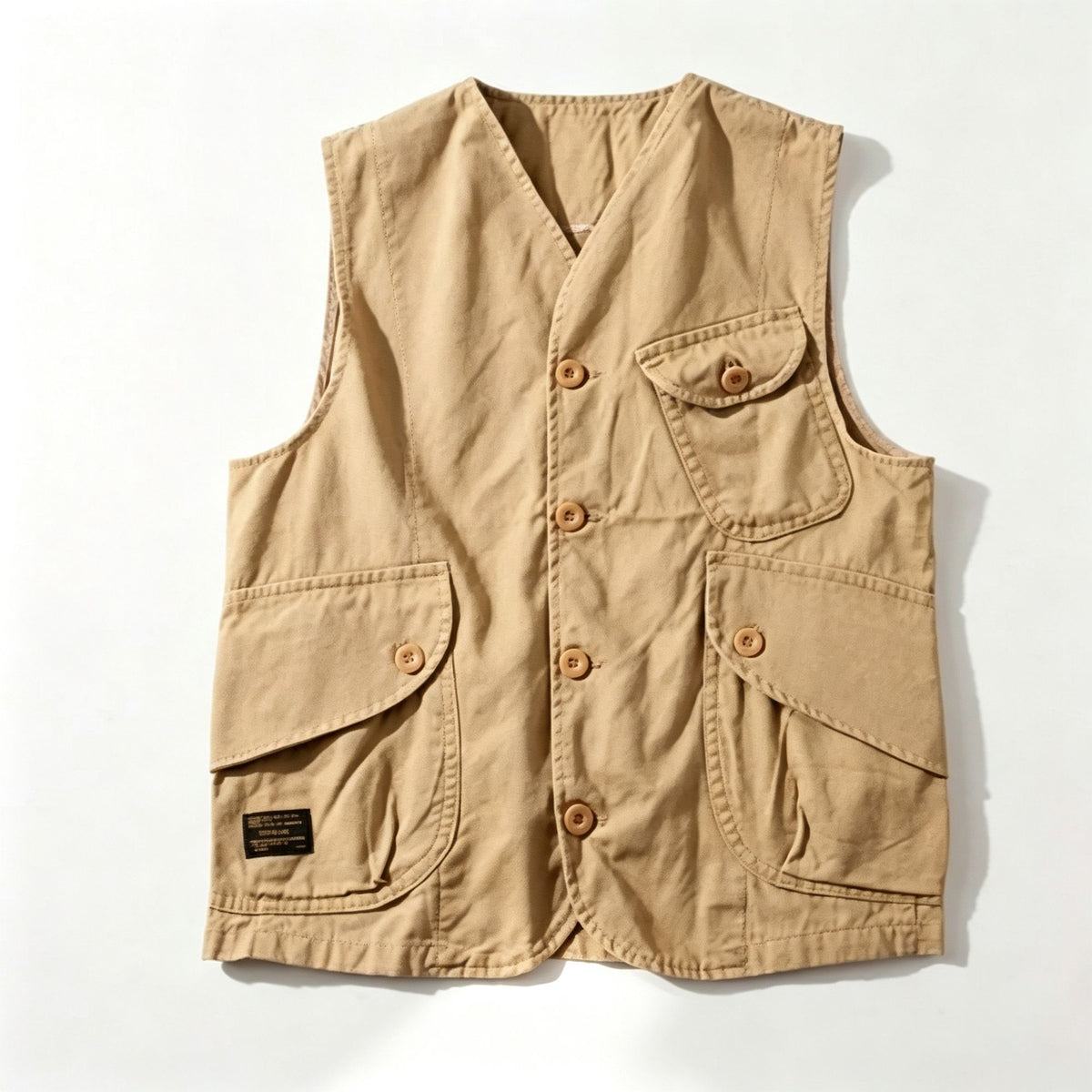 Khaki Size 3XL | Extra Roomy Work Vest | Christmas Inclusive Retro Gift | Unisex Ultra Loose Functional Sleeveless Jacket