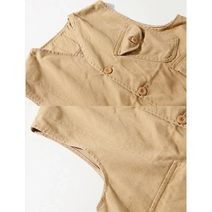 Khaki Size 3XL | Extra Roomy Work Vest | Christmas Inclusive Retro Gift | Unisex Ultra Loose Functional Sleeveless Jacket