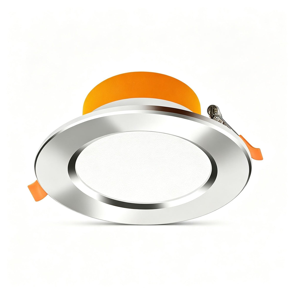 All Aluminum Bright Silver 12W Cool White (Cutout 11-13cm) | Recessed LED Downlight | Christmas Sleek Texture Gift | Silver Trim Round Ceiling Light