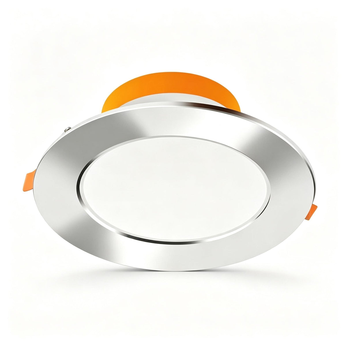 2 Pack All Aluminum Bright Silver 18W Cool White (Cutout 15-17cm) | Recessed LED Downlight | Christmas Extra Bright Silver Gift | Large Silver Trim High Power Ceiling Light