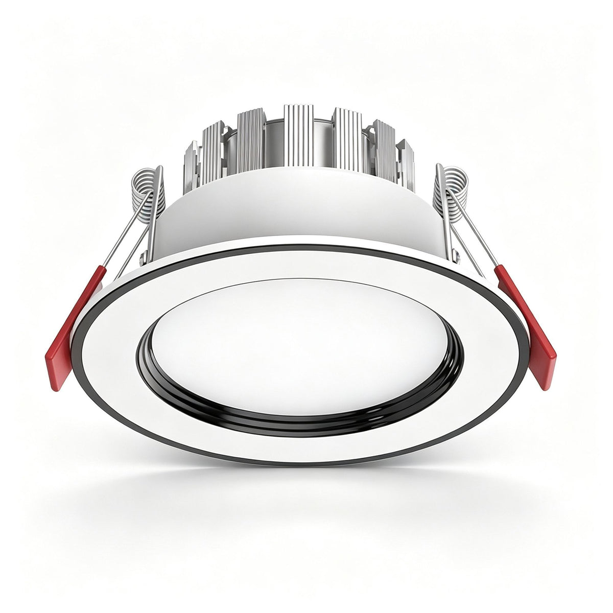 2 Pack White Black 7W Tri-Color [Premium Thickened Aluminum] (Cutout 7-9cm) | Recessed LED Downlight | Christmas Multi-Color Dimming Gift | 3-Color Thick Aluminum Ceiling Lamp
