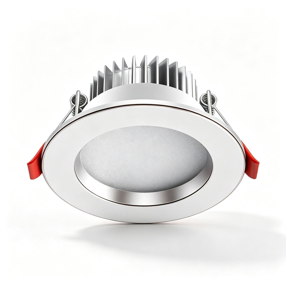 2 Pack Platinum White Full Spectrum 98 CRI 7W Tri-Color Dimmable (Cutout 6.5-8.5cm) | Recessed LED Downlight | Christmas Adjustable Eye-Care Gift | Full Spectrum Dimmable Household Ceiling Light