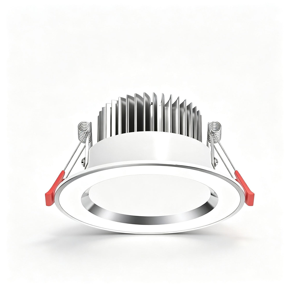 4 Pack Silver White 7W Warm White [Luxury All Aluminum] (Cutout 6.5-9cm) | Recessed LED Ceiling Light | Halloween Luxury Warm Silver Set | All Aluminum Warm Light Silver Downlight
