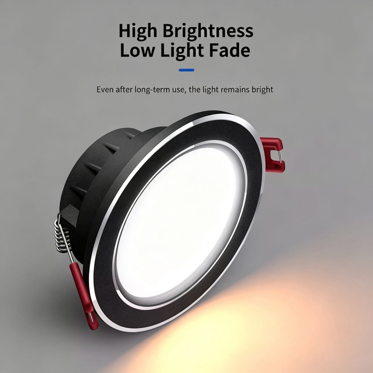 4 Pack Black Silver Flagship Full Spectrum 98 CRI 7W Neutral White | Recessed LED Downlight | Christmas Natural Contrast Vision 4-Pack | Full Spectrum Neutral Two-Tone Ceiling Light