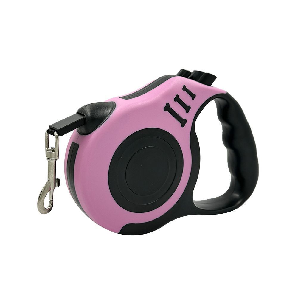 Pink 5m Premium Retractable Dog Leash | Christmas Long Walk Sweet Gift | Upgraded Automatic Extendable Pet Leash Blister Card Pack