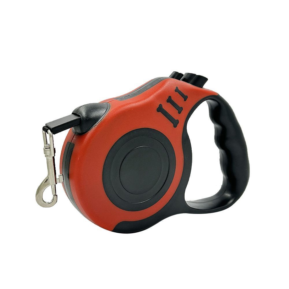 Red 3m Premium Retractable Dog Leash | Halloween Bold Eye-Catching Gift | Upgraded Automatic Extendable Pet Leash Blister Card Pack
