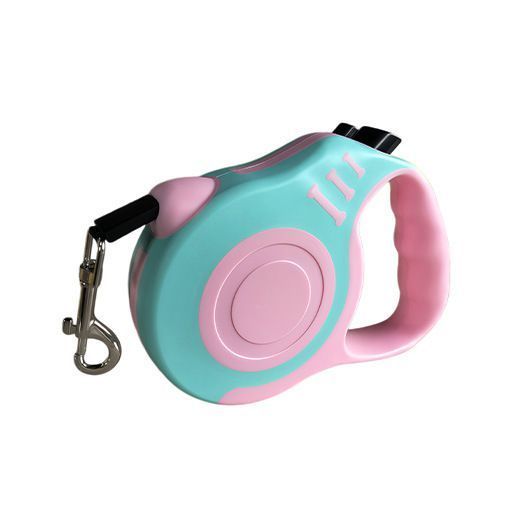 Blue Pink 3m Premium Retractable Dog Leash | Christmas Playful Two-Tone Gift | Upgraded Automatic Extendable Pet Leash Blister Card Pack