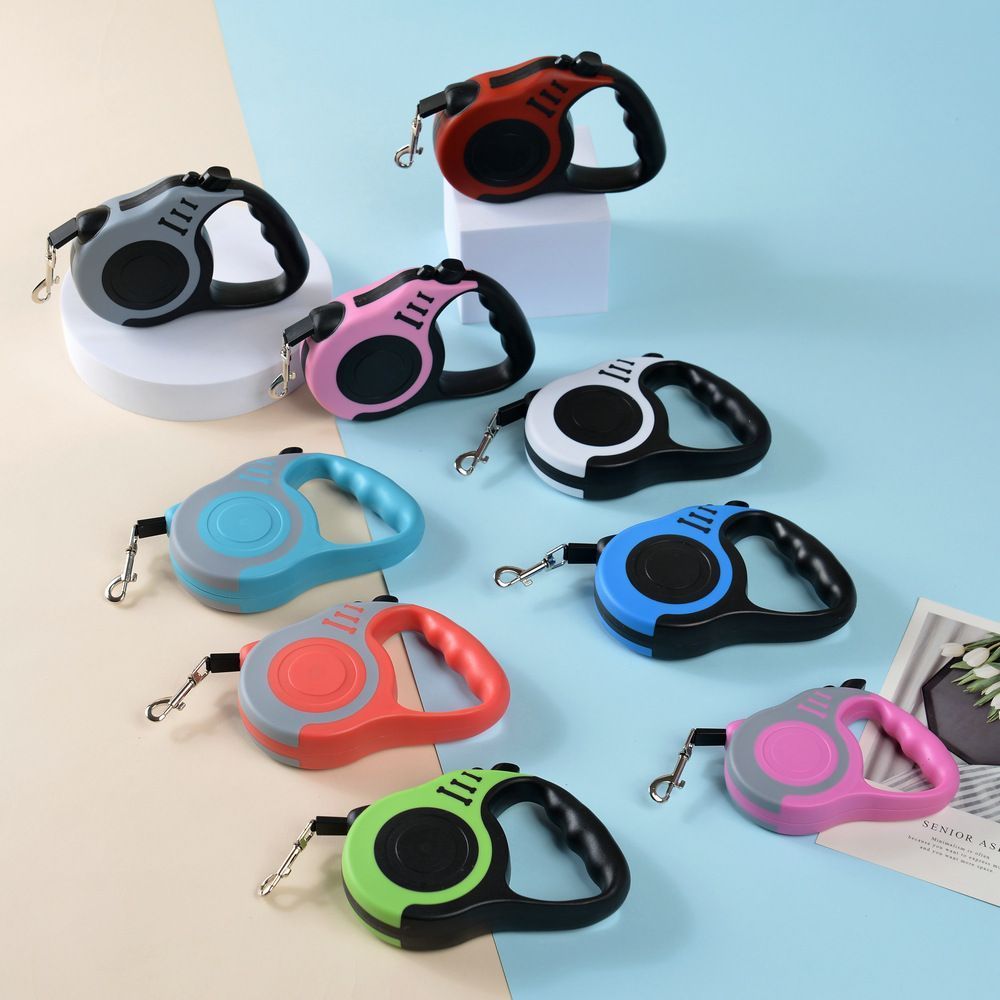 Blue 5m Premium Retractable Dog Leash | Christmas Bright Long Walk Gift | Upgraded Automatic Extendable Pet Leash Blister Card Pack