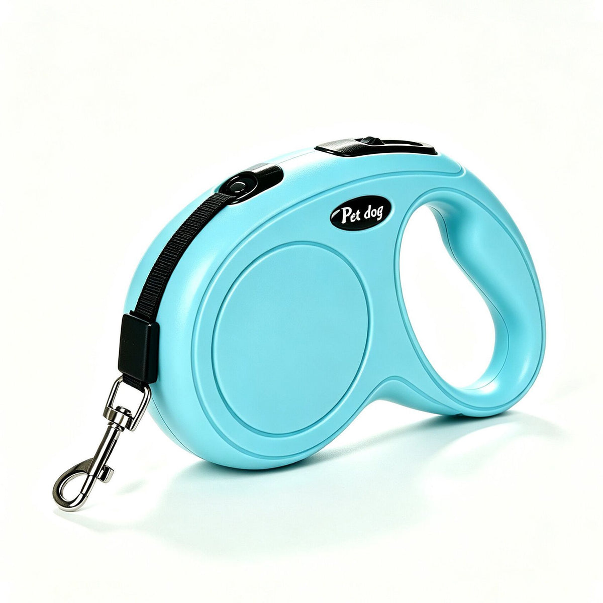 Lake Blue 3m Minimalist Retractable Dog Leash | Christmas Refreshing Simple Gift | Sleek Automatic Extendable Pet Leash Blister Card Pack