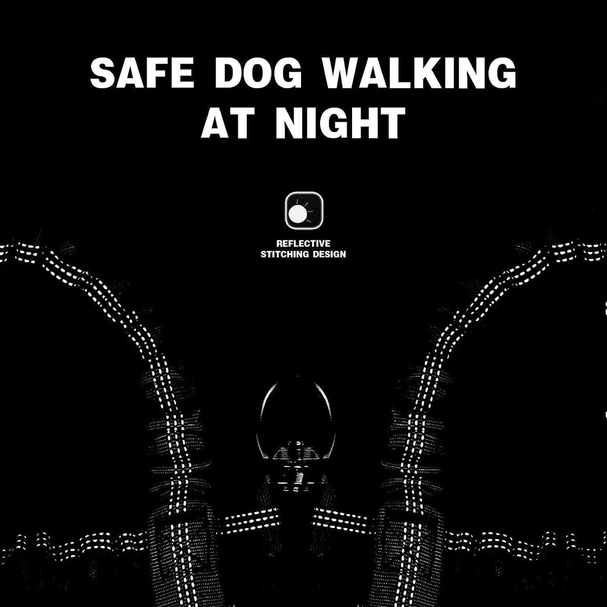 Orange Retractable 3-in-1 Dog Leash | Halloween High-Visibility Safety Gift | Glow-in-the-Dark Tangle-Free High Elastic Dog Walking Rope