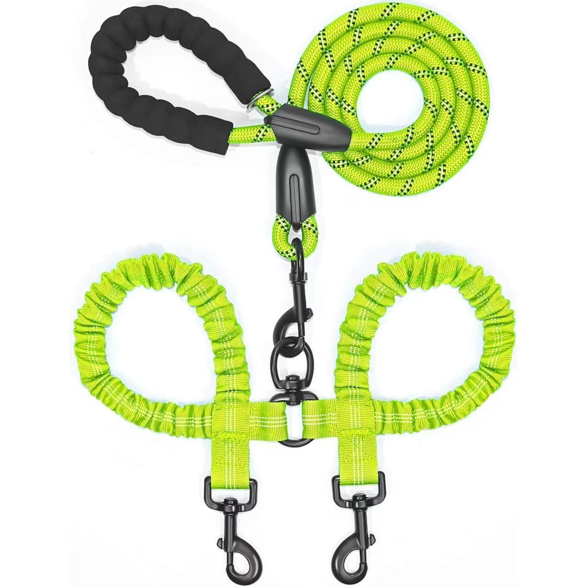 Green 2-in-1 Retractable No-Pull Dog Leash | Halloween Fresh Outdoor Gift | Durable Tangle-Free Traction Rope for Large Dog Walking