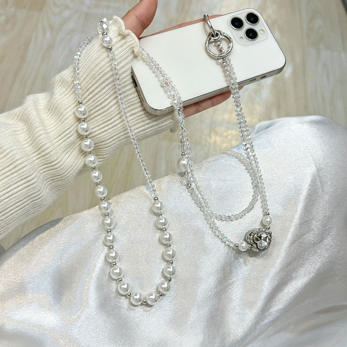 Floral Halter Crossbody Phone Chain | Halloween Party Ornament | Niche Hand‑Woven Phone Charm