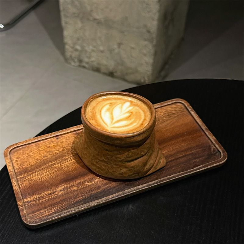 Cute Retro Sack‑Shaped Ceramic Mug | Christmas Couple Gift | Snake Brown Sack Coffee Cup 201‑300ml Single Cup