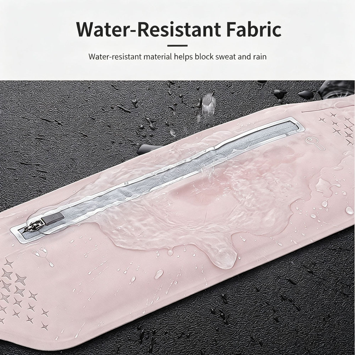 Running Waist Bag for Men Women Outdoor Sports Phone Pouch Slim Close‑Fitting Nylon Waist Pack, Holiday Outdoor Gift, Black, Fits Up To 7.5 Inch, Waist 60‑130cm, 2 Pcs