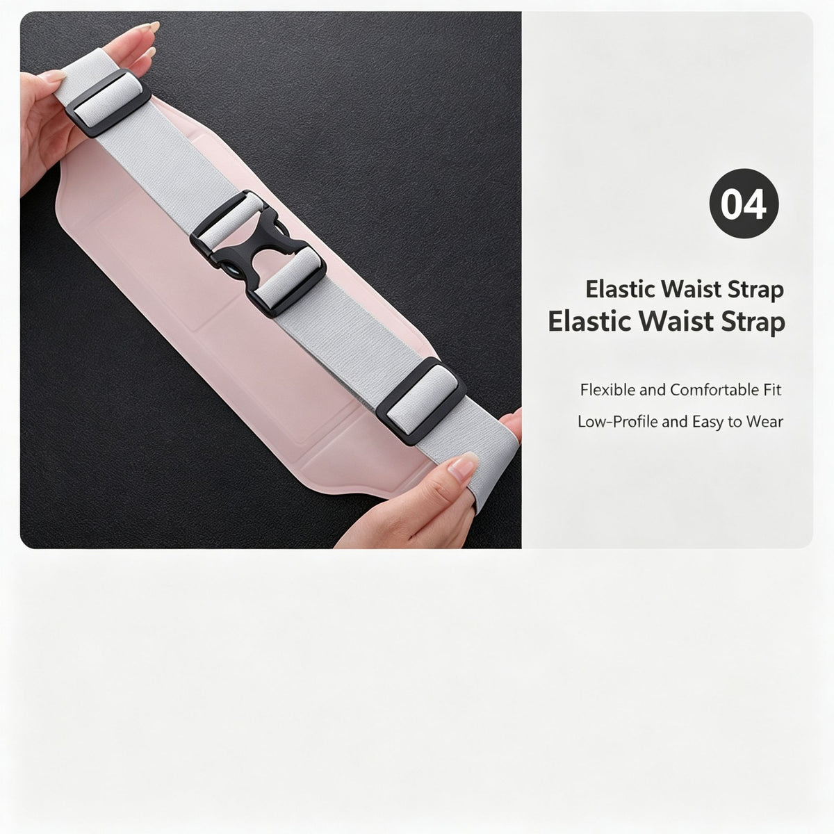 Running Waist Bag for Men Women Outdoor Sports Phone Pouch Slim Close‑Fitting Nylon Waist Pack, Holiday Outdoor Gift, Black, Fits Up To 7.5 Inch, Waist 60‑130cm, 2 Pcs
