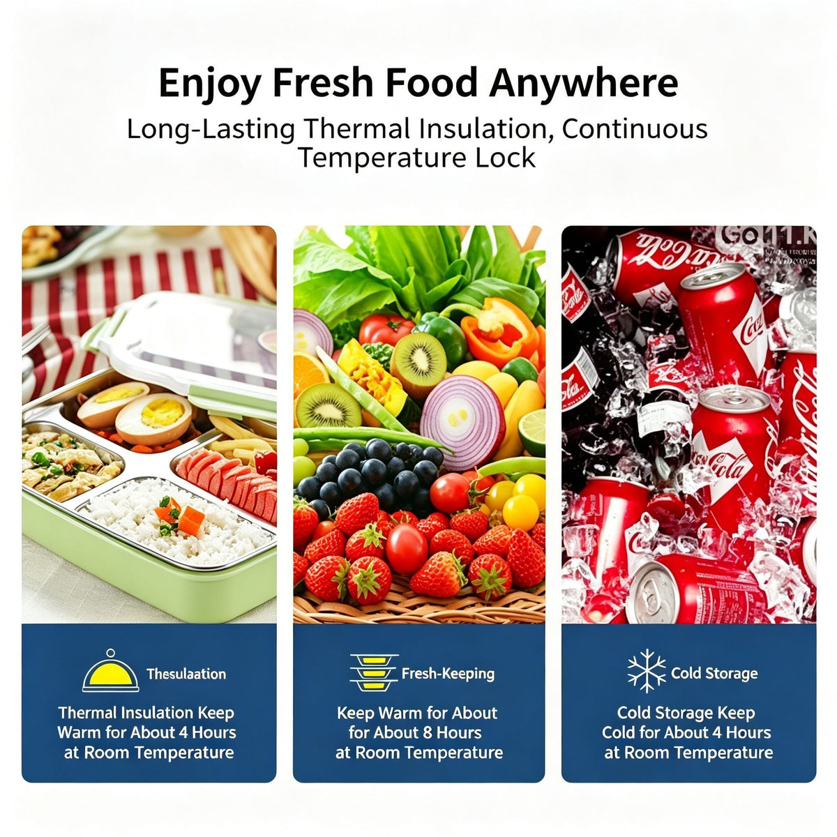 Compact Small‑Size Thermal Lunch Bag With Thick Aluminum Foil Liner, Waterproof Handheld Design For Daily Student School Use, Christmas School Supply Gift, Navy Blue Small