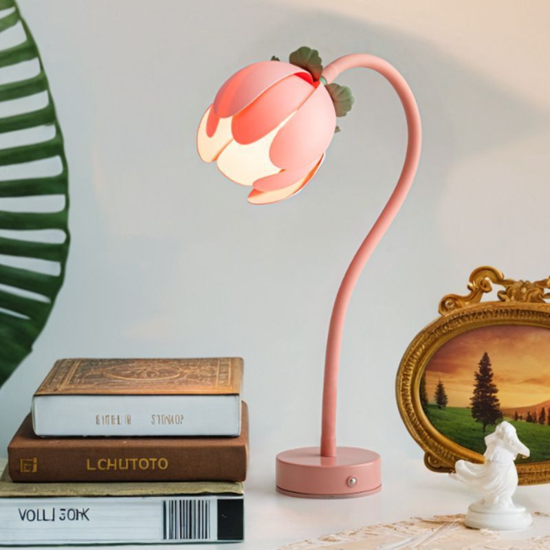 LED Wireless Charging Night Light, Pink Touch Control Table Lamp, 3 Color Changing Bedside Lamp, Ambient Desk Lamp, Creative Christmas Halloween Gift
