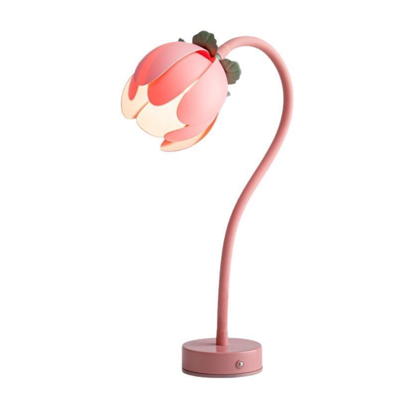 LED Wireless Charging Night Light, Pink Touch Control Table Lamp, 3 Color Changing Bedside Lamp, Ambient Desk Lamp, Creative Christmas Halloween Gift