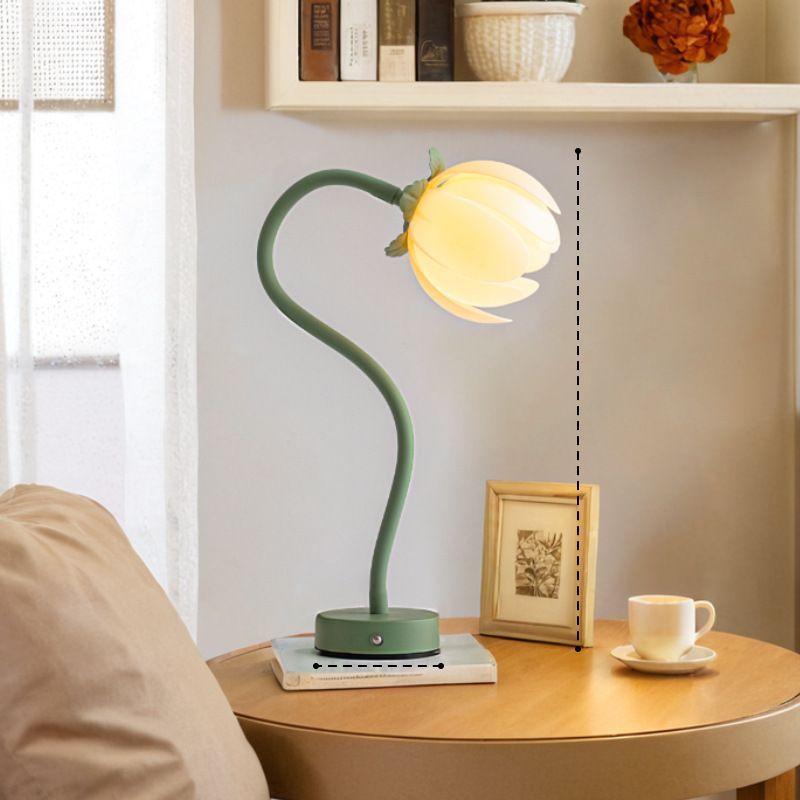 LED Wireless Charging Night Light, Green Touch Control Table Lamp, 3 Color Changing Bedside Lamp, Ambient Desk Lamp, Creative Christmas Halloween Gift