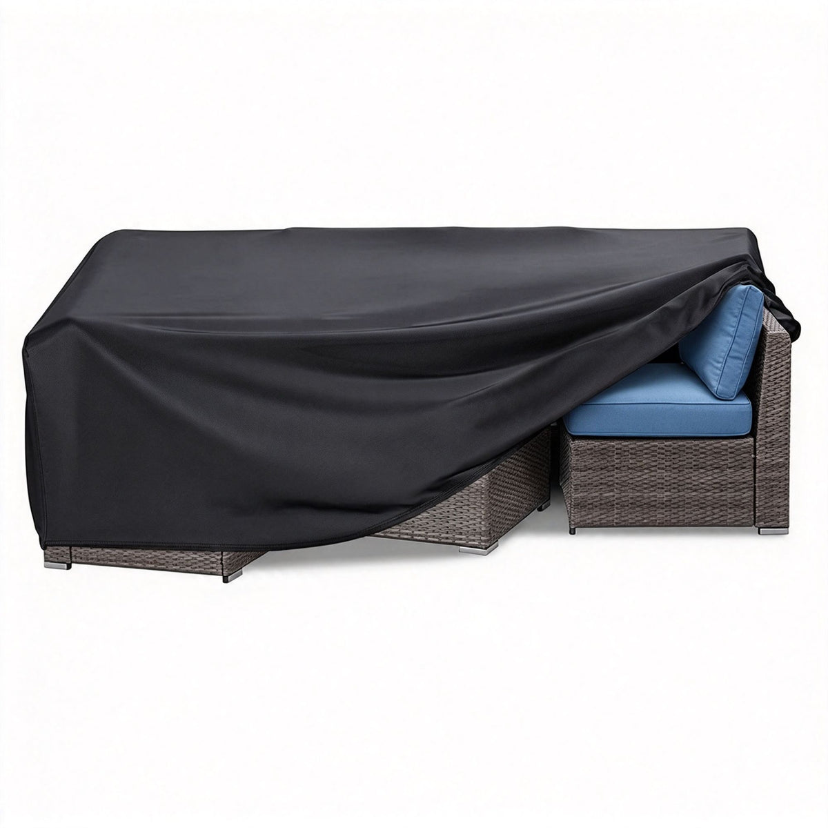 210D Black PU Coated Rectangular Patio Table Protector 150x90x71cm, Weather Resistant Dustproof Garden Table Cover, Tear Resistant Small Outdoor Table Shield, Christmas Halloween Gift