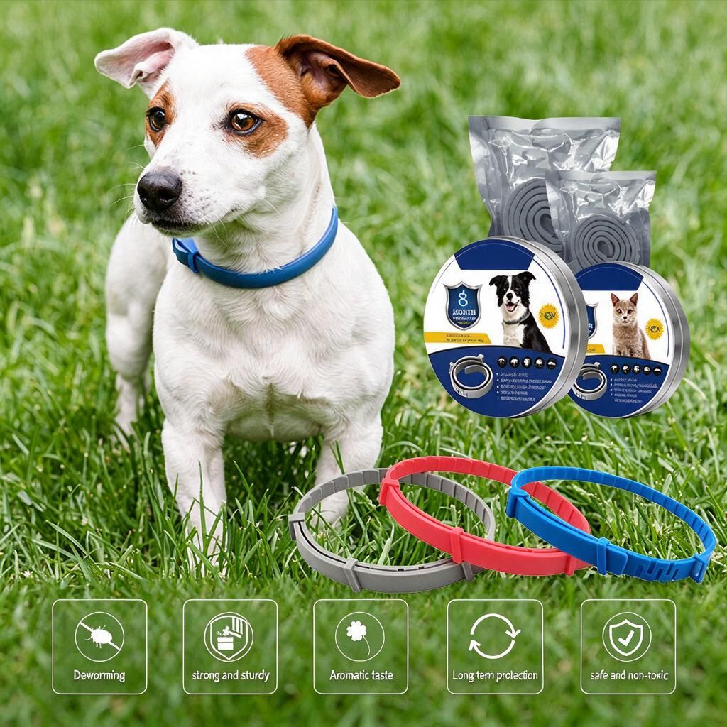 Grey 38cm Small Tin Flea & Tick Collar Cats Small Dogs Water Resistant Eco Safe Long Acting Mosquito Barrier Halloween Outdoor