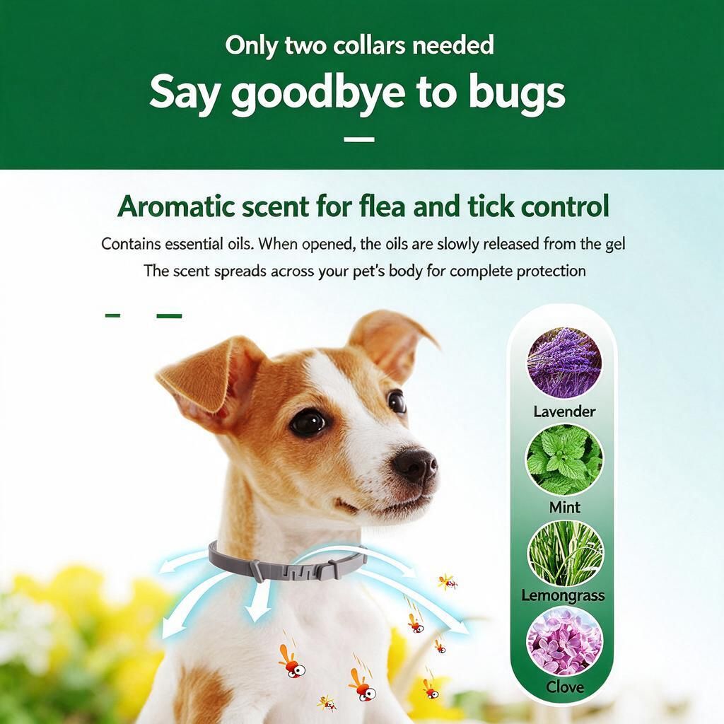 Adjustable 38cm Purple Cat Collar Tin Box Flea Tick Repellent 30g Allergy Safe 8 Months Protect Small Felines Indoors