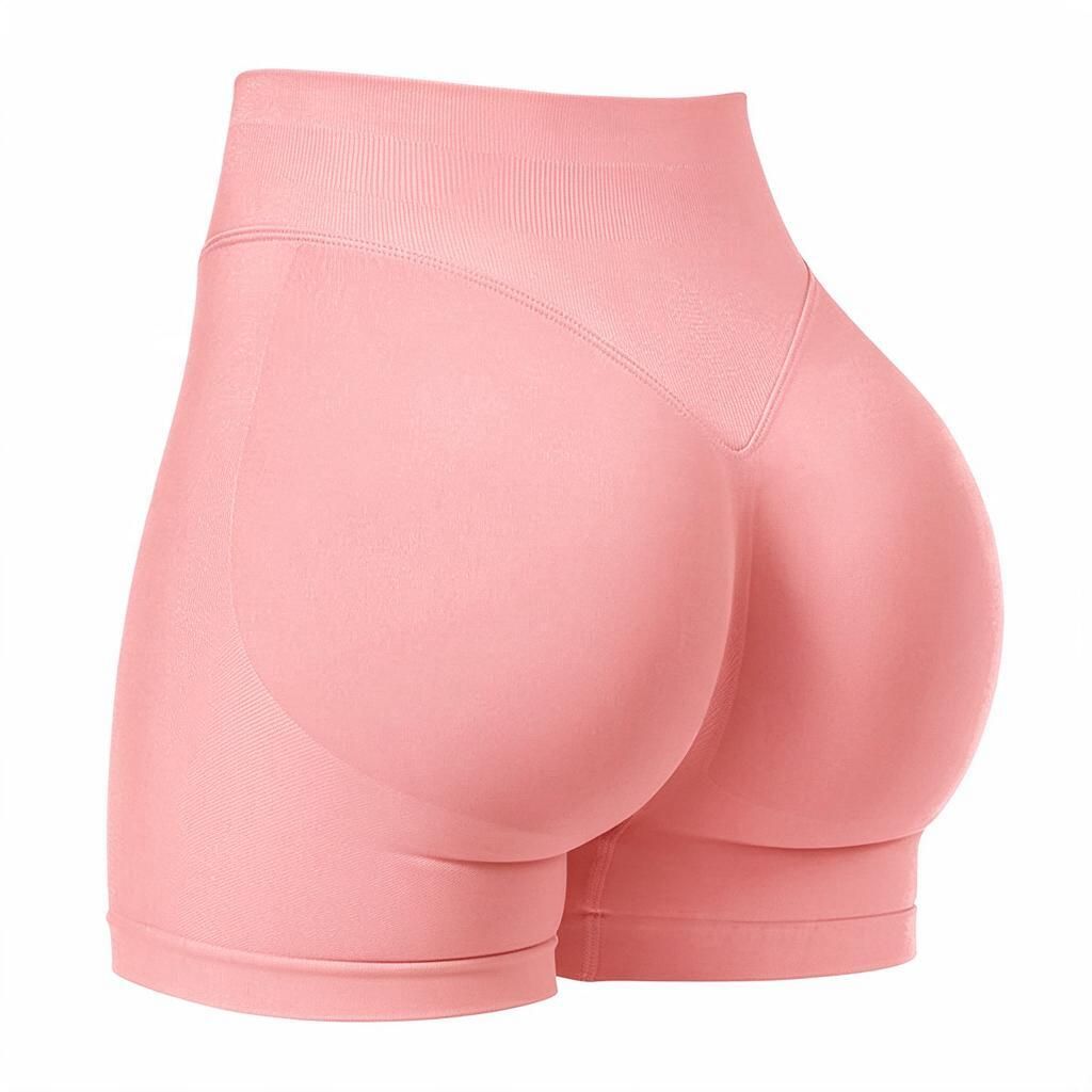 Women's XS Dusty Rose Seamless Yoga Shorts Sweat-Wicking Sculpt-Knit Hip Boost for Reformer Pilates & Halloween Gym Sessions