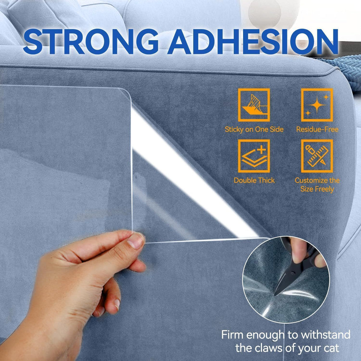 PVC Anti-Scratch Protective Film Self-Adhesive Cut-to-Size Pet Furniture Guard