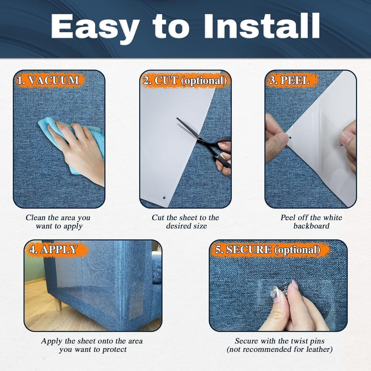 PVC Anti-Scratch Protective Film Self-Adhesive Cut-to-Size Pet Furniture Guard