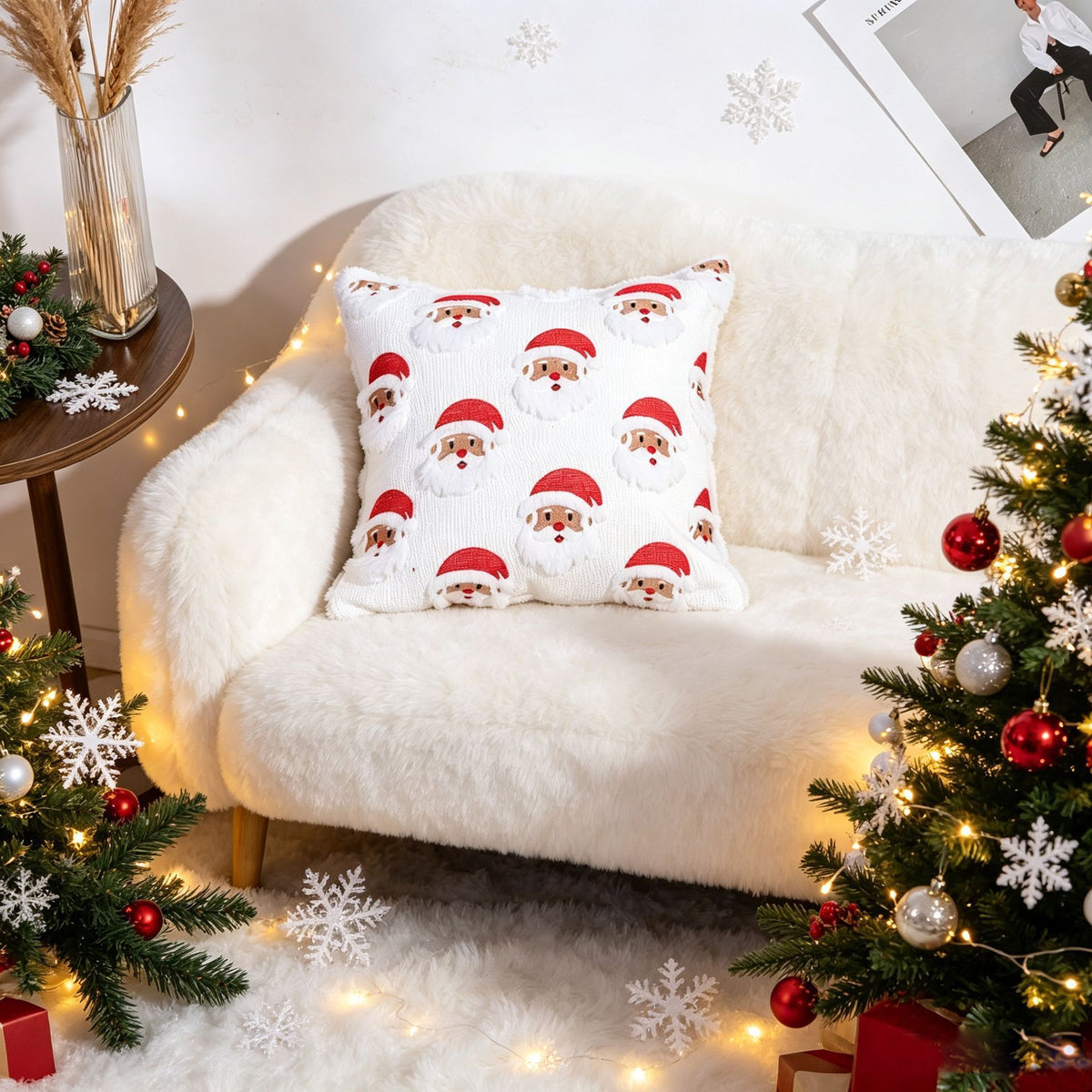 Set of 2 Christmas Cushion Covers (Pillow filling not included)-Style 29
