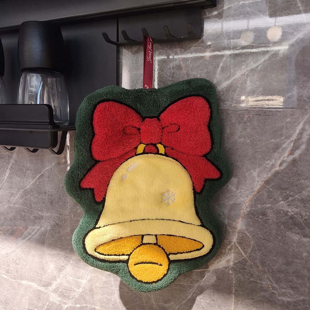 2Pcs Single Christmas Bell With Bow Ornament