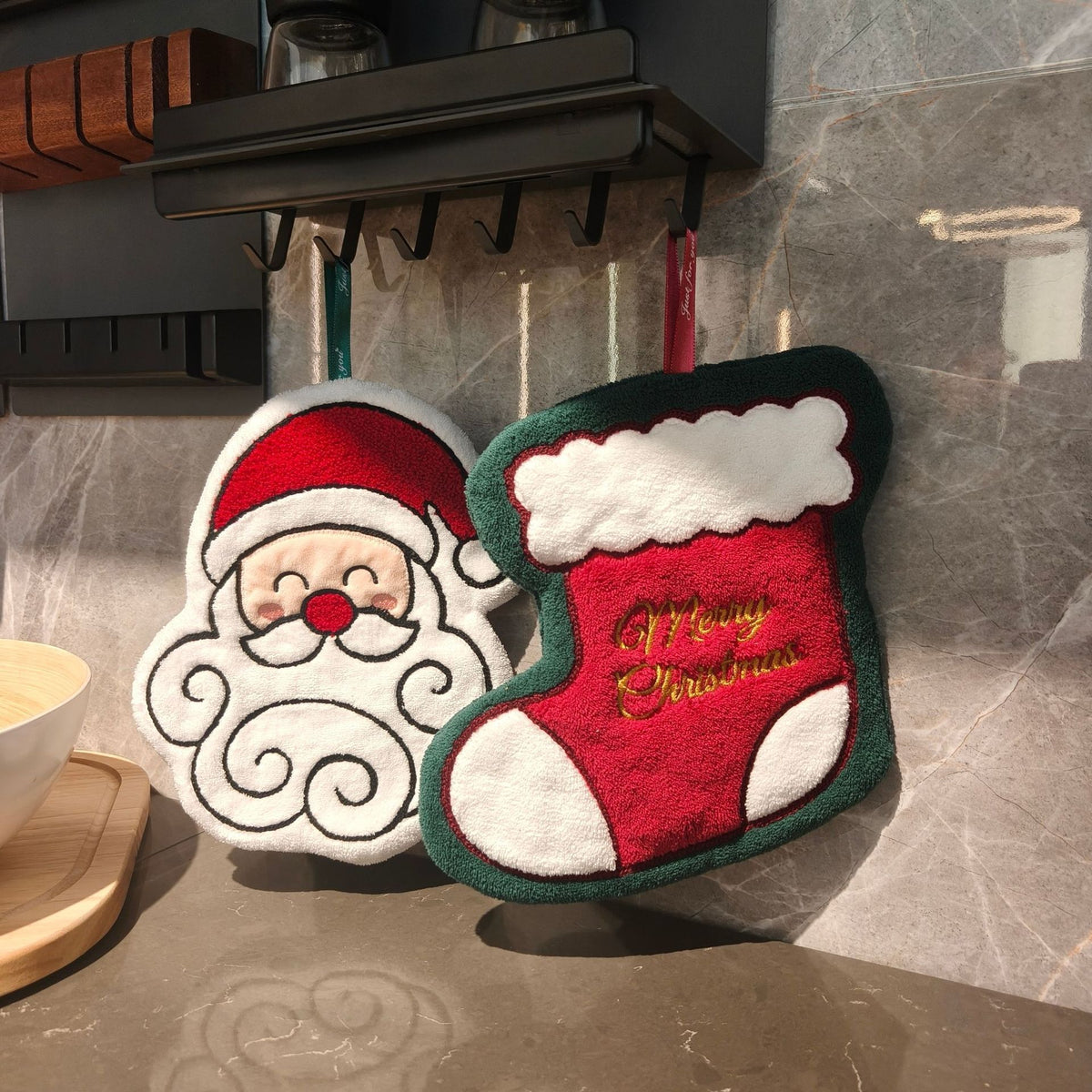 2Pcs Double Christmas Bells With Bow Ornament