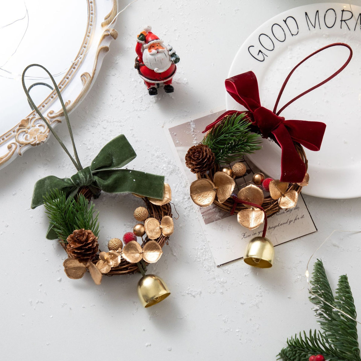 D5 Pinecone Triple Bells Red 2 Pack