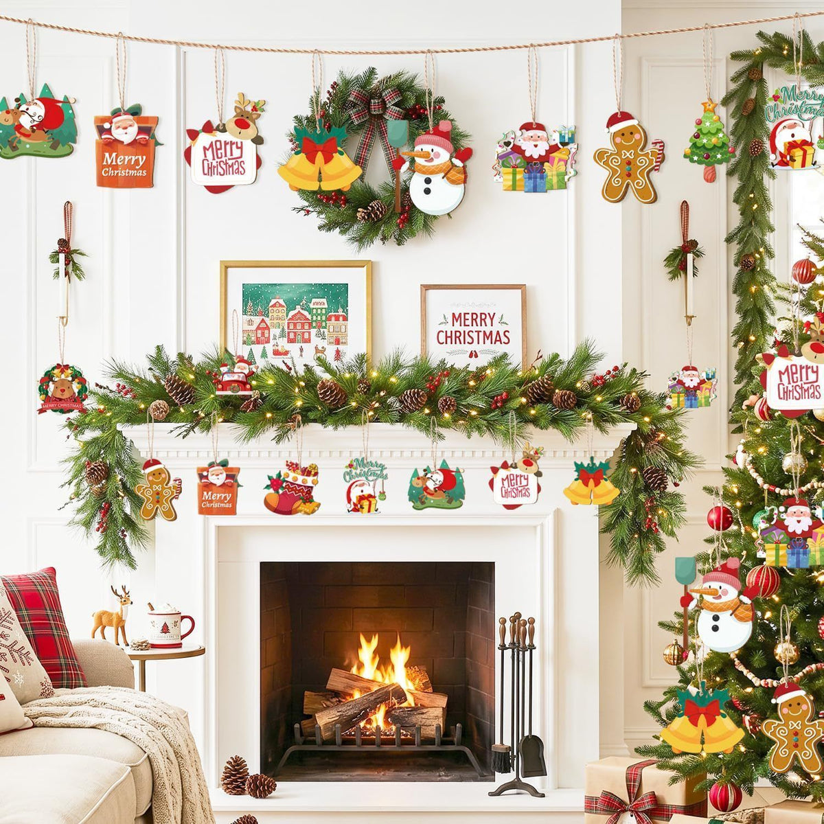 36Pcs Christmas Tree Ornaments Set