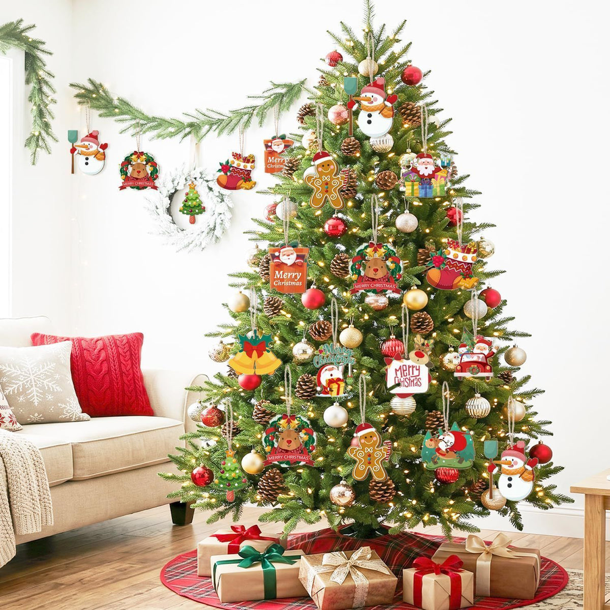 36Pcs Christmas Tree Ornaments Set