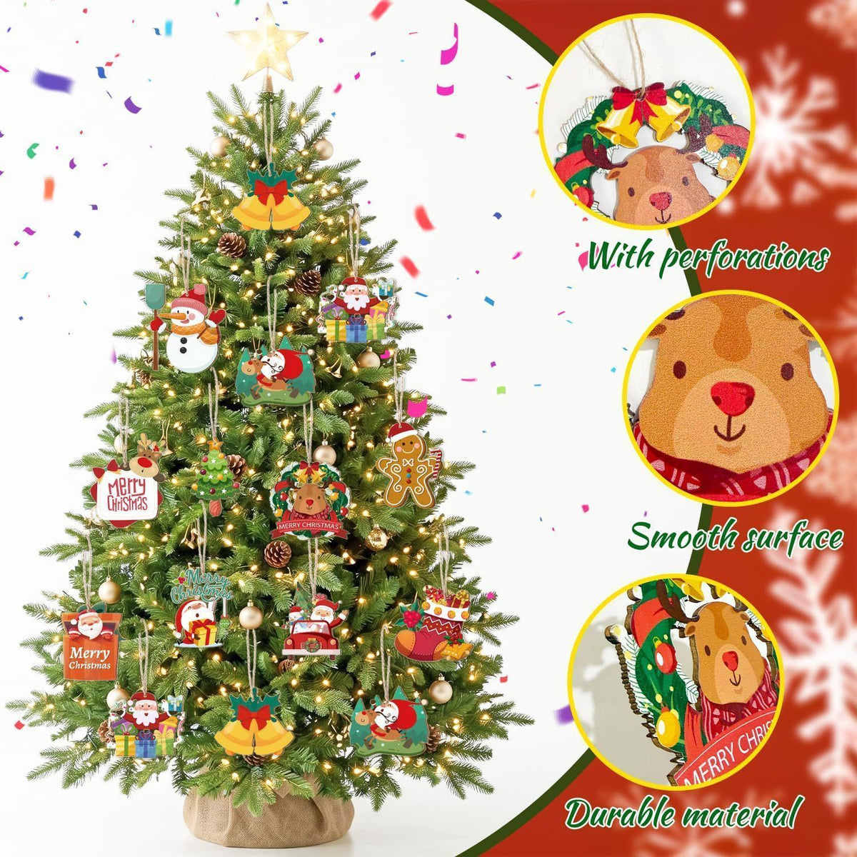 36Pcs Christmas Tree Ornaments Set