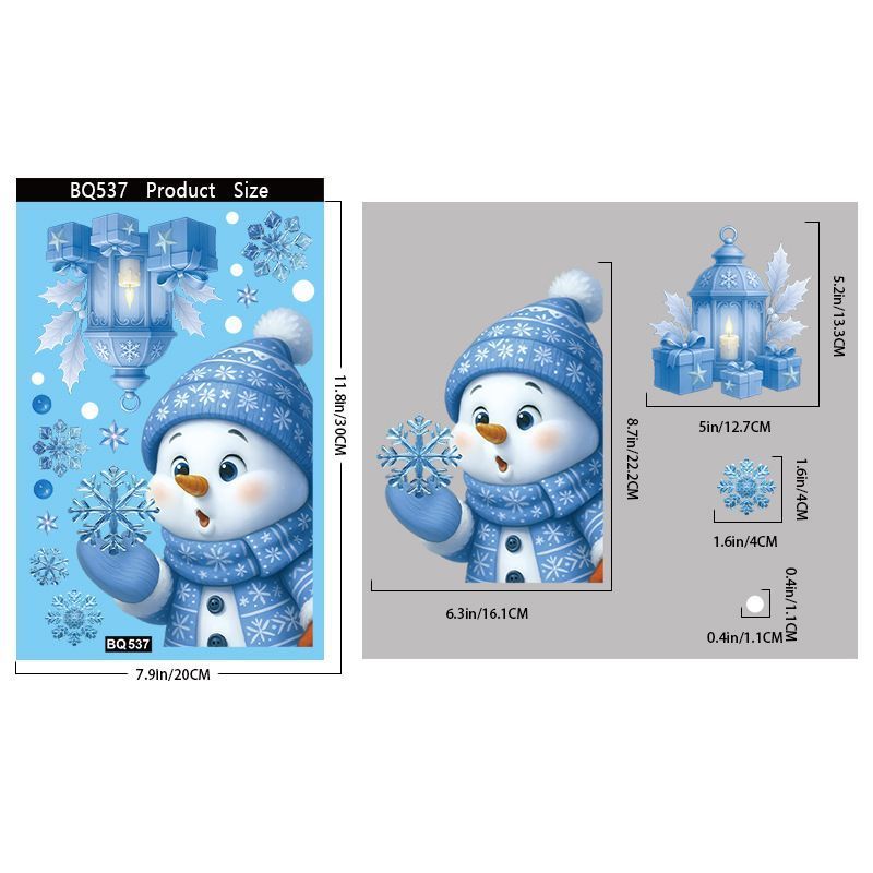4 Styles Christmas Window Stickers Pack-01