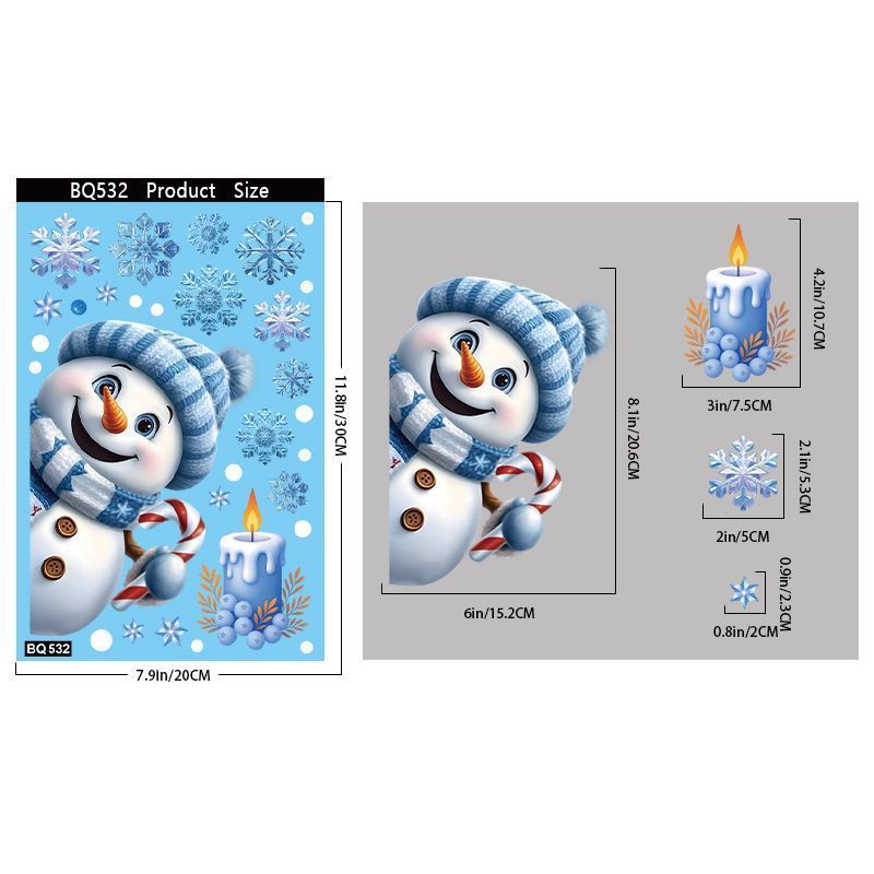 4 Styles Christmas Window Stickers Pack-02