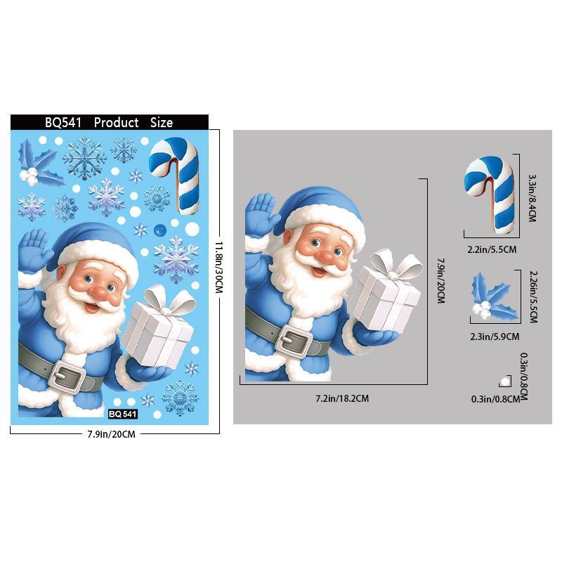 4 Styles Christmas Window Stickers Pack-04