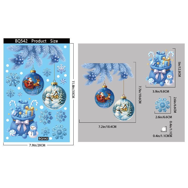 4 Styles Christmas Window Stickers Pack-04