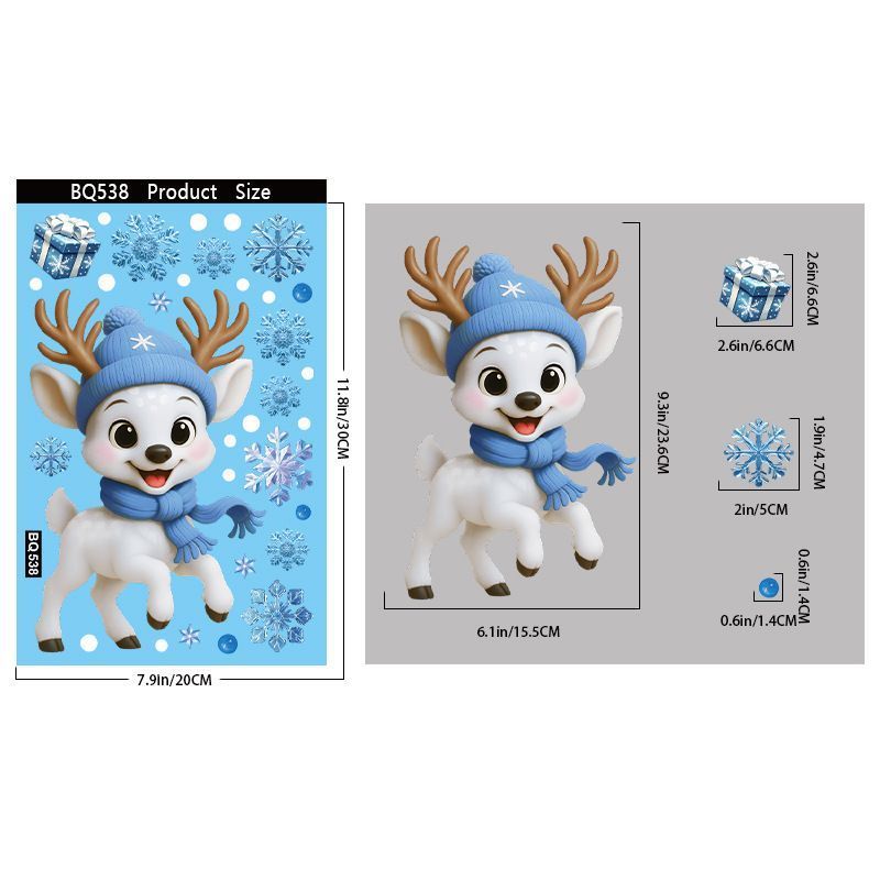 6 Styles Christmas Window Stickers Pack-01