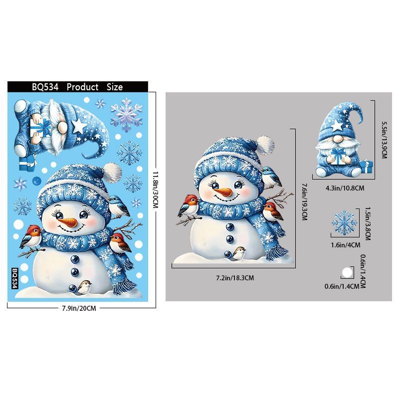 6 Styles Christmas Window Stickers Pack-03