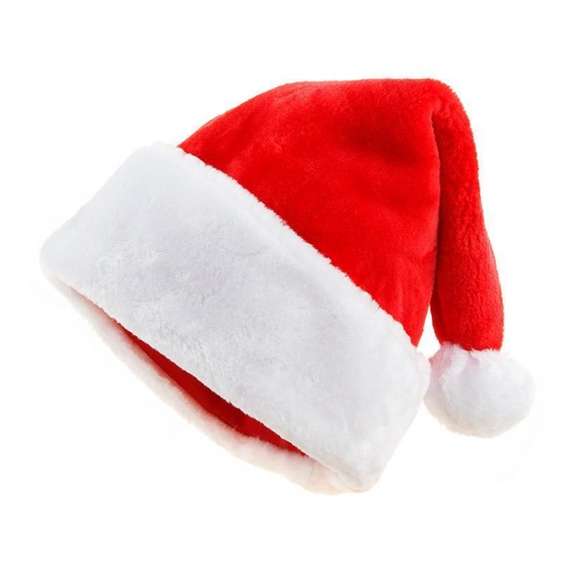 3pcs High Pile Santa Hat, Black (Long)