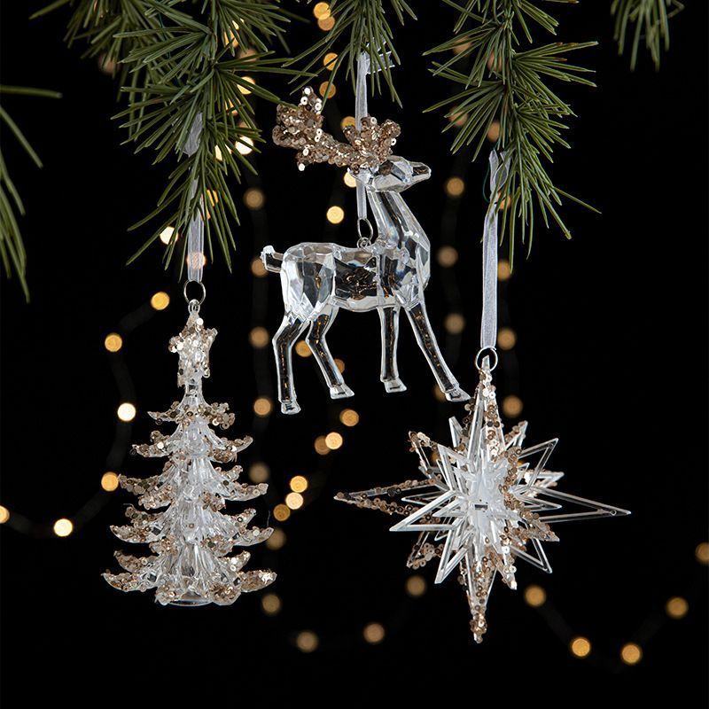 2pcs Unicorn A Christmas Ornament Props