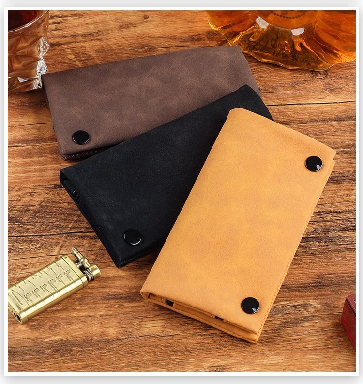 Matte Leather Storage Bag Black