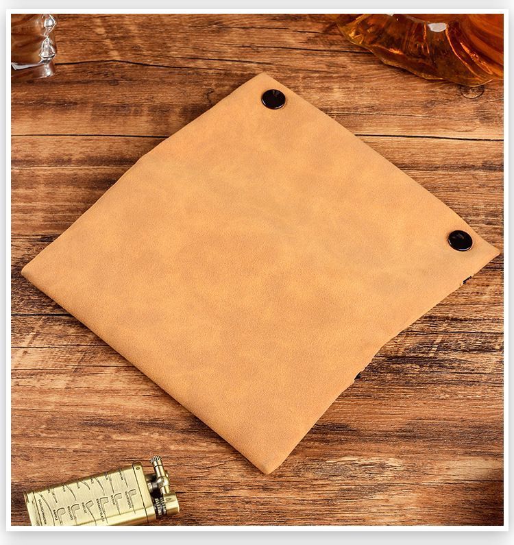 Matte Leather Storage Bag Black