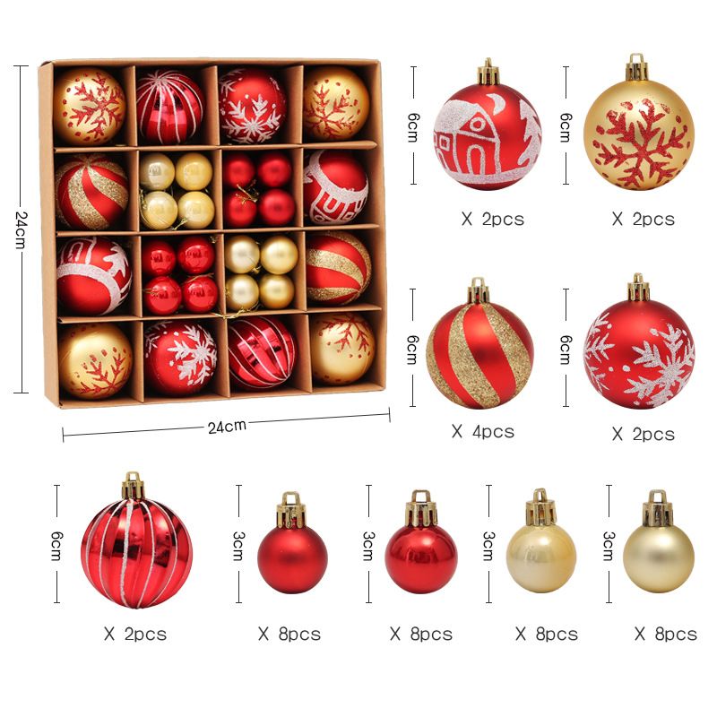 Light Luxury Plastic Christmas Ball Set | Exquisite Patterns Sparkle for the Holidays, Versatile Colors Brighten Your Home./616-50 silvery white