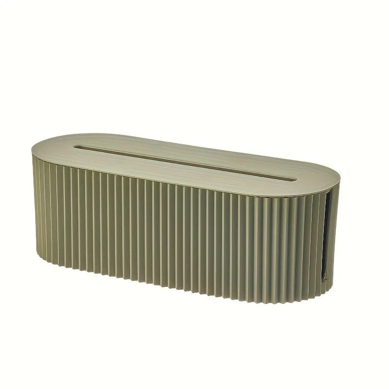 1 Multi-Scene Cable Storage Box Durable Desktop TV Cable Management System with Lid  Scratch-Resistant Storage Case, Suitable for Power Strips, Chargers, and Home Office Supplies .(beige)